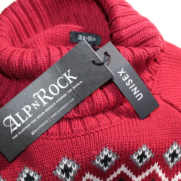 NWT ALP N ROCK Logan Fair Isle Turtleneck Sweater Knit Pullover Multi L UNISEX - Picture 6 of 6